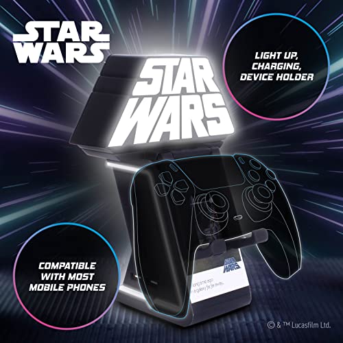Cableguys Ikon Star Wars Halterung für Gaming Zubehör und Smartphone, Beleuchteter Multifunktionshalter, Controller Halter kompatibel mit Xbox-, PlayStation- & den meisten Controllern Bild 4