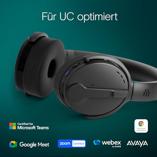 EPOS C50 Serie Fortschrittliches Noise Cancelling Headset: Bluetooth 5.0, Ultralange Akkulaufzeit, UC-Optimiert, Komfortdesign, Profiqualität für Teams und Zoom, Tragbar, Einfache Verbindung Bild 4