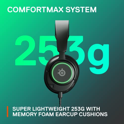 SteelSeries Arctis Nova 3 Multi-Plattform-Gaming-Headset – Signature Arctis Sound – ClearCast Gen 2 Mic – PC, PS5/PS4, Xbox Series X|S, Switch, Mobile, Schwarz Bild 6