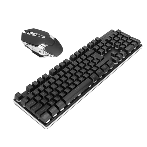 Kabellose Tastatur und Maus Kombination, RGB Gaming Tastatur Maus Set, Wiederaufladbare Tastaturs mit 104 Tasten, LED Hintergrundbeleuchtung, 7D 3200 DPI Mauses, Mechanisches Gefühl, für PC-Gamer Bild 7