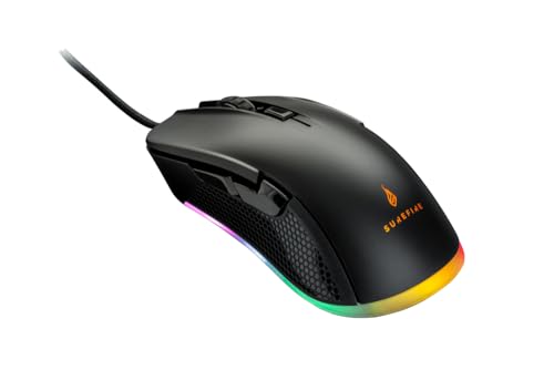 SureFire Buzzard Claw Gaming Maus, Gaming Mouse mit RGB-Beleuchtung, PC Maus mit 6 programmierbaren Tasten, Maus kabelgebunden, 7.200 DPI Computer Maus mit 1,8m Kabel Bild 1