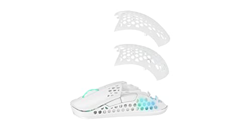 Xtrfy M42 Wireless, kabellose ultraleichte Gaming-Maus, optimiert für E-Sports, 2.4 GHz Funk, RGB-Beleuchtung, modulares Gehäuse (2 Größen inkl.), wiederaufladbar, weiß Bild 3