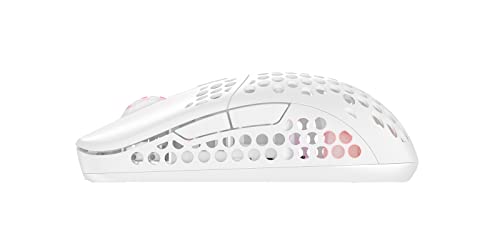 Xtrfy M42 Wireless, kabellose ultraleichte Gaming-Maus, optimiert für E-Sports, 2.4 GHz Funk, RGB-Beleuchtung, modulares Gehäuse (2 Größen inkl.), wiederaufladbar, weiß Bild 5