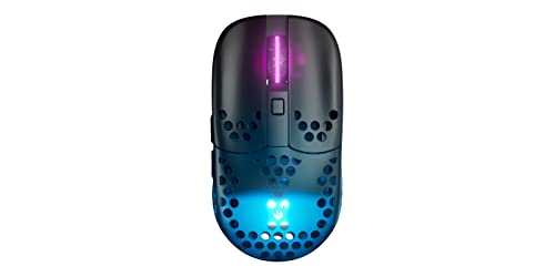 Xtrfy MZ1 Wireless, ultraleichte kabellose Gaming-Maus, 2.4 GHz Funk, Pixart 3370 Sensor, einzigartige Form für optimales Zielen, RGB-Beleuchtung, wiederaufladbar, schwarz Bild 1