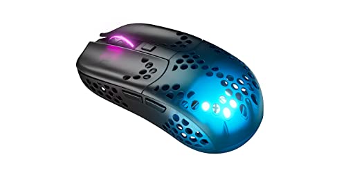 Xtrfy MZ1 Wireless, ultraleichte kabellose Gaming-Maus, 2.4 GHz Funk, Pixart 3370 Sensor, einzigartige Form für optimales Zielen, RGB-Beleuchtung, wiederaufladbar, schwarz Bild 2