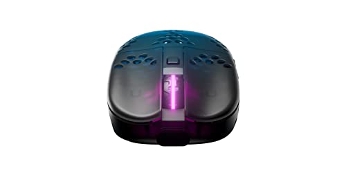 Xtrfy MZ1 Wireless, ultraleichte kabellose Gaming-Maus, 2.4 GHz Funk, Pixart 3370 Sensor, einzigartige Form für optimales Zielen, RGB-Beleuchtung, wiederaufladbar, schwarz Bild 3