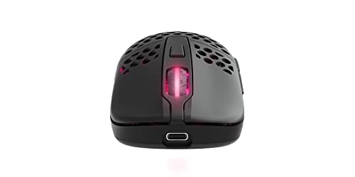 Xtrfy M42 Wireless, kabellose ultraleichte Gaming-Maus, optimiert für E-Sports, 2.4 GHz Funk, RGB-Beleuchtung, modulares Gehäuse (2 Größen inkl.), wiederaufladbar, schwarz Bild 4