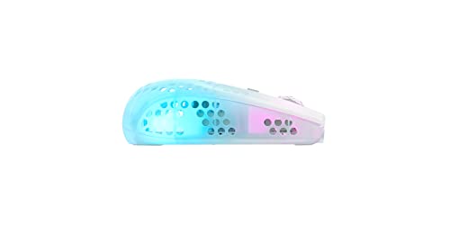 Xtrfy MZ1 Wireless, ultraleichte kabellose Gaming-Maus, 2.4 GHz Funk, Pixart 3370 Sensor, einzigartige Form für optimales Zielen, RGB-Beleuchtung, wiederaufladbar, weiß Bild 6