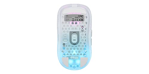 Xtrfy MZ1 Wireless, ultraleichte kabellose Gaming-Maus, 2.4 GHz Funk, Pixart 3370 Sensor, einzigartige Form für optimales Zielen, RGB-Beleuchtung, wiederaufladbar, weiß Bild 7