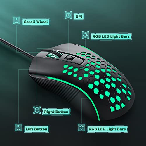 AULA S11 3600DPI RGB Optische Gaming Maus schwarz Bild 2