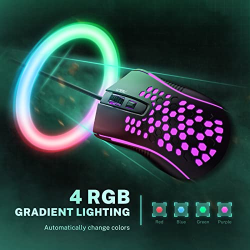 AULA S11 3600DPI RGB Optische Gaming Maus schwarz Bild 5