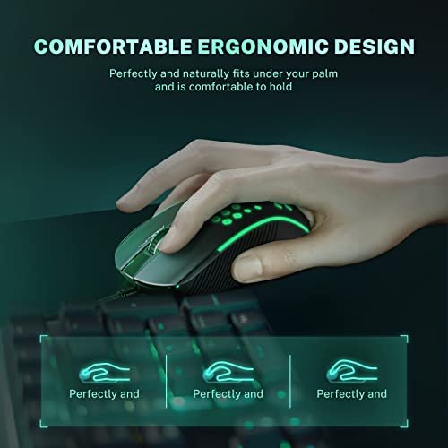 AULA S11 3600DPI RGB Optische Gaming Maus schwarz Bild 6