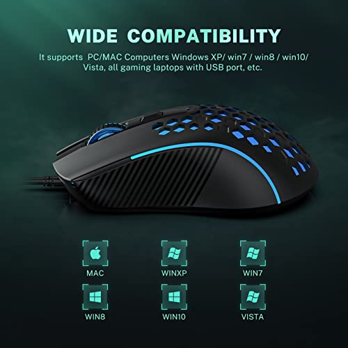 AULA S11 3600DPI RGB Optische Gaming Maus schwarz Bild 7