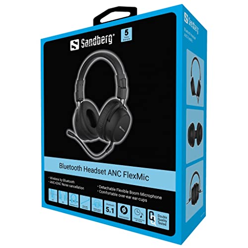 Sandberg Bluetooth Headset ANC FlexMic, Schwarz Bild 6