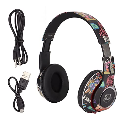 Yoidesu Over-Ear-Kopfhörer, Schwarzes Bluetooth 5.1-HiFi-Soundqualität-Gaming-Headset, Geringere Leistung, Bunte Lichter, Computerkopfhörer Bild 1