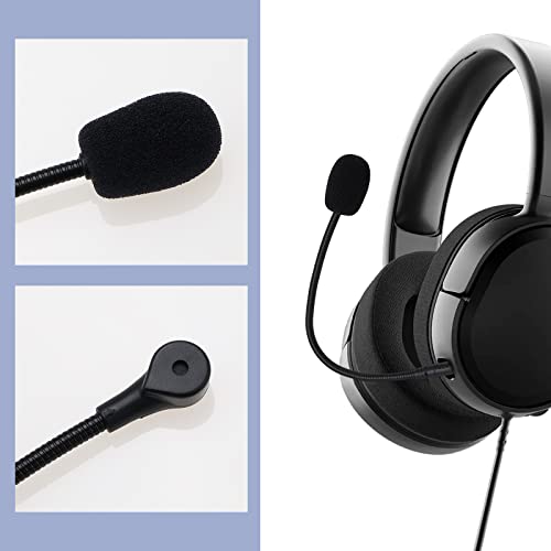3,5 mm Ersatz-Mikrofon, 19 cm, reduziert Geräuschentwicklung, abnehmbar, kompatibel mit SteelSeries Arctis 1 kabelgebundenes kabelloses Gaming-Headset, Schwarz mit Schaumstoffabdeckung Bild 4