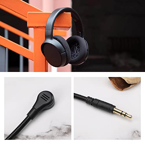 3,5 mm Ersatz-Mikrofon, 19 cm, reduziert Geräuschentwicklung, abnehmbar, kompatibel mit SteelSeries Arctis 1 kabelgebundenes kabelloses Gaming-Headset, Schwarz mit Schaumstoffabdeckung Bild 5