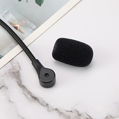 3,5 mm Ersatz-Mikrofon, 19 cm, reduziert Geräuschentwicklung, abnehmbar, kompatibel mit SteelSeries Arctis 1 kabelgebundenes kabelloses Gaming-Headset, Schwarz mit Schaumstoffabdeckung Bild 6