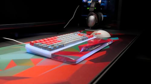 CHERRY XTRFY GP5, XL Gaming-Mauspad aus Stoff (920 x 400 x 3 mm), Glattes Speed-Pad für Präzision, Vernähte Kanten, Rutschfest, Maschinenwaschbar, Litus Red Bild 4