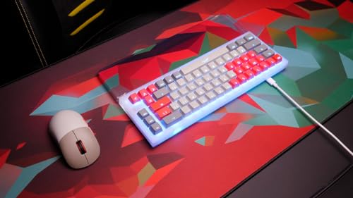 CHERRY XTRFY GP5, XL Gaming-Mauspad aus Stoff (920 x 400 x 3 mm), Glattes Speed-Pad für Präzision, Vernähte Kanten, Rutschfest, Maschinenwaschbar, Litus Red Bild 5