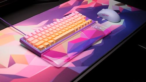 CHERRY XTRFY GP5, XL Gaming-Mauspad aus Stoff (920 x 400 x 3 mm), Glattes Speed-Pad für Präzision, Vernähte Kanten, Rutschfest, Maschinenwaschbar, Litus Pink Bild 4