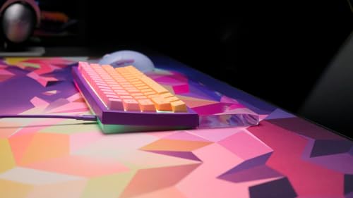CHERRY XTRFY GP5, XL Gaming-Mauspad aus Stoff (920 x 400 x 3 mm), Glattes Speed-Pad für Präzision, Vernähte Kanten, Rutschfest, Maschinenwaschbar, Litus Pink Bild 5