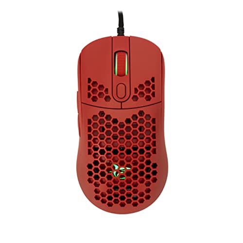 White Shark, Galahad White, Gaming-Maus mit USB-Kabel, Optische Maus für PC-Gaming mit LED unter Mausaktivierungstaste, 6 Programmierbare Tasten, Kompatibel mit Windows und MacOS, Rot Bild 1
