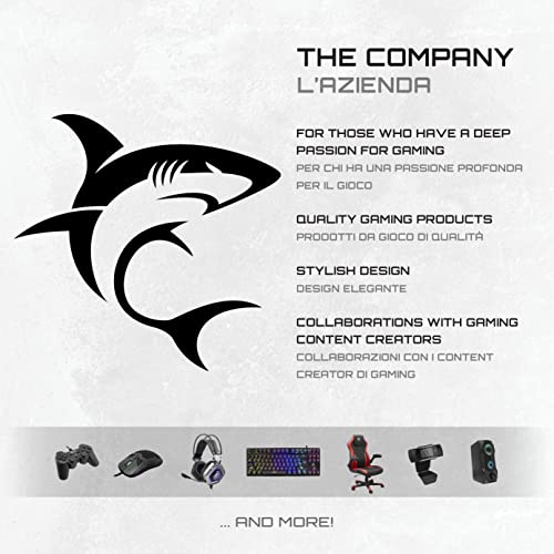 White Shark, Galahad White, Gaming-Maus mit USB-Kabel, Optische Maus für PC-Gaming mit LED unter Mausaktivierungstaste, 6 Programmierbare Tasten, Kompatibel mit Windows und MacOS, Rot Bild 5