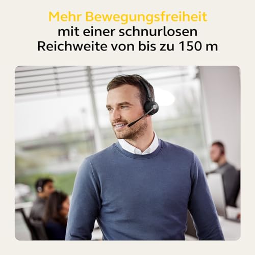 Jabra Engage 55 Schnurloses Mono Headset mit Link 400 USB-A DECT-Adapter - Mikrofon mit Geräuschunterdrückung, umfangreiche Reichweite - Für Google Meet und Zoom Zertifiziert - Schwarz Bild 5