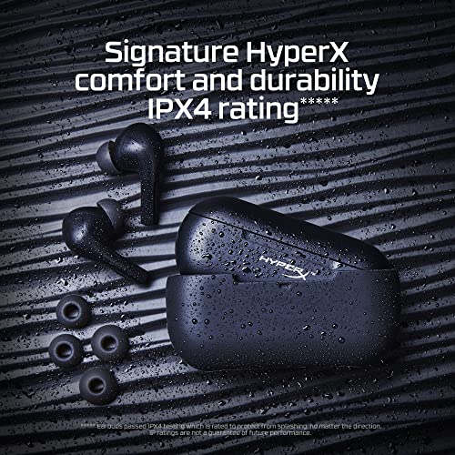 HyperXCloud MIXBuds-EchtekabelloseOhrhörer,Bluetooth-kompatibel,Low-Latency-Gaming-Modus,USB-CWireless-Adapter,langlebigerAkku,12-mm-Treiber,Silikon-Ohrpolsterin3Größen,DTSHeadphone:X Bild 4