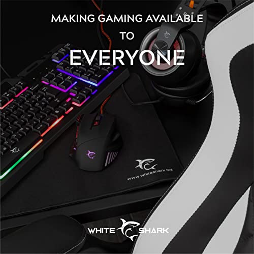 White Shark, Cheyenne, Combo 4-in-1, Gaming-Set Bestehend aus Maus mit LED-Beleuchtung 4 Farben, Tastatur mit Anti-Ghosting-Funktion, Gaming-Headset mit Mikrofon und Mouse-Matte, Schwarz Bild 6