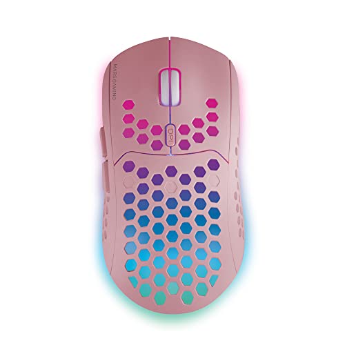 Mars Gaming MMW3P, Kabellose Gaming Maus, RGB Flow, Ultraleicht 79g, 3200DPI, Rosa Bild 1