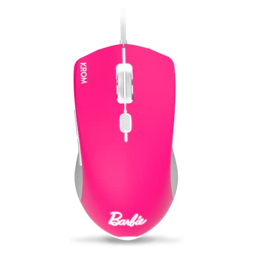 KROM Kit Tastatur, -Maus und -Mausunterlage Barbie Edition KANDY - Weiße LED-Membrantastatur, Maus optischem Sensor 6400 DPI, Mause-Matte hat eine Gummibasis, Deutsch layout, pink Bild 3