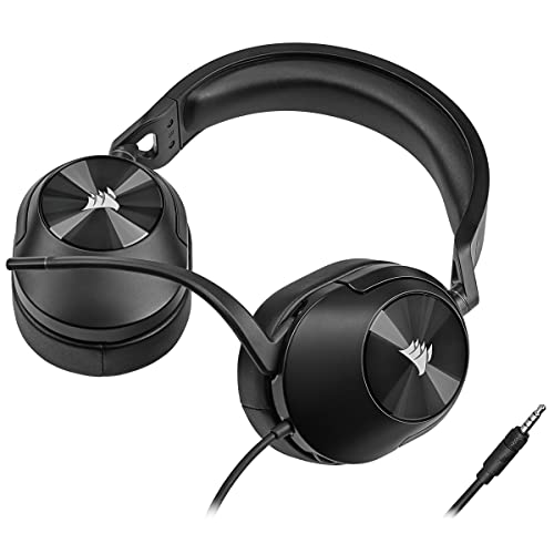 Corsair HS55 Stereo Kopfhörer Verkabelt Handgeführt Gaming Karbon, Neon Red Bild 3