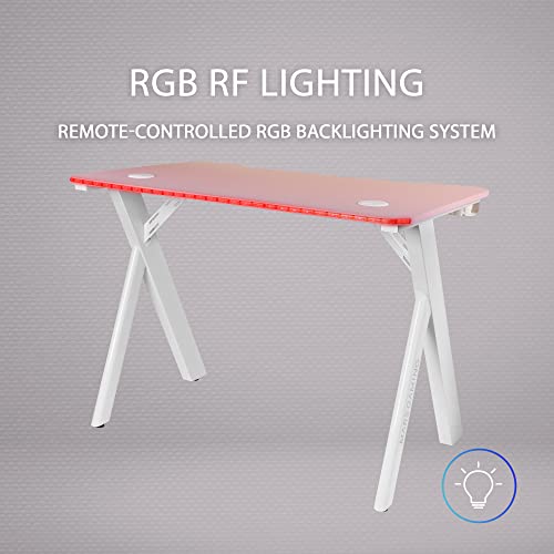 MARSGAMING MGD100RGB, RGB Gaming Tisch, XXL Mousepad, Headset Ständer + Flasche, 100x60cm, Rosa, One Size, MGD100RGBP Bild 4