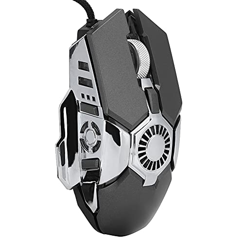 Zunate Computermaus,Mechanische Gaming-Maus,4-Fach DPI,7 Arten von RGB-Beleuchtung,Kommt mit Lüfterkühlung,Allround-IC-Chip-Kühlung,Entwickelt für Gaming(Grau) Bild 1