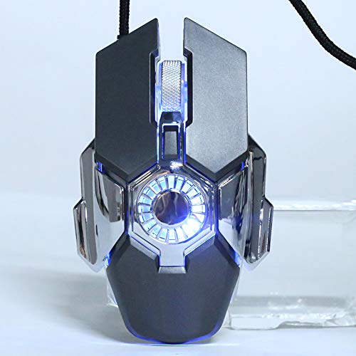 Zunate Computermaus,Mechanische Gaming-Maus,4-Fach DPI,7 Arten von RGB-Beleuchtung,Kommt mit Lüfterkühlung,Allround-IC-Chip-Kühlung,Entwickelt für Gaming(Grau) Bild 7