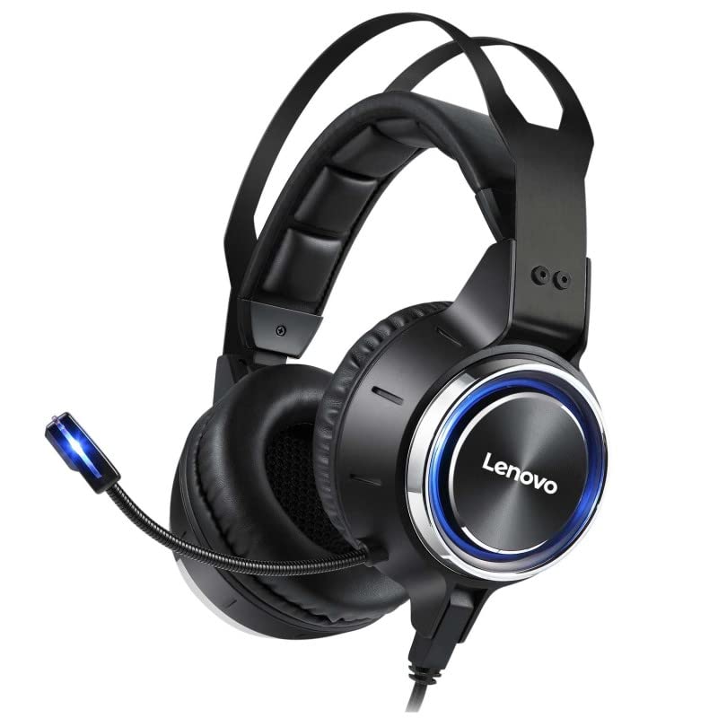 Lenovo Gaming-Headset HS25 3D Stereo 7.1, Geräuschunterdrückung, mit verstellbarem Mikrofon und RGB-LED-Effekt Bild 1