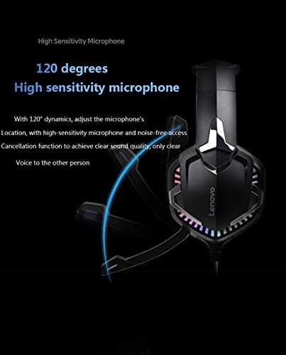 Lenovo Gaming-Headset HS15 3D Stereo mit verstellbarem Mikrofon und RGB-LED-Effekt Bild 6
