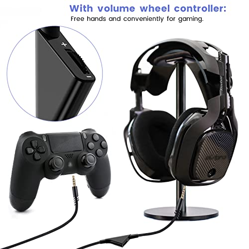 weishan A40 Kabel Ersatz für Astro A10 A40 TR Gaming-Headsets, 3,5 mm geflochtenes abnehmbares Audiokabel mit Inline-Lautstärkeregler, 1,8 m lang Bild 3