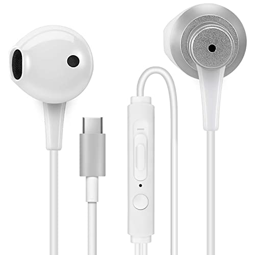 MAS CARNEY Kopfhörer USB C Kabelkopfhörer USBC TH4, In-Ear-Ohrhörer mit Mikrofon für iPhone 17 16 15 Pro Max, Samsung S26 S25 A16 A17 A56, Google Pixel und andere Smartphones mit Typ-C-Schnittstelle Bild 1