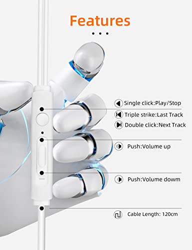 MAS CARNEY Kopfhörer USB C Kabelkopfhörer USBC TH4, In-Ear-Ohrhörer mit Mikrofon für iPhone 17 16 15 Pro Max, Samsung S26 S25 A16 A17 A56, Google Pixel und andere Smartphones mit Typ-C-Schnittstelle Bild 5