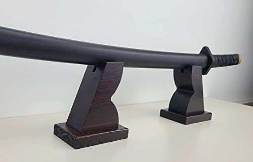 NANGOPOP Katana-Schwertständer aus Holz – anständiger japanischer Samurai-Schwerthalter, Holzregal für Messer, Dolch zu Hause oder im Büro Bild 4