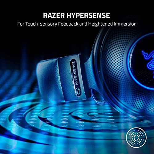 Razer Kraken V3 HyperSense - Kabelgebundenes USB-Gaming-Headset mit haptischer Technologie Schwarz & Base Station V2 Chroma - Headset-Ständer mit USB-Hub und RGB-Beleuchtung Schwarz Bild 3