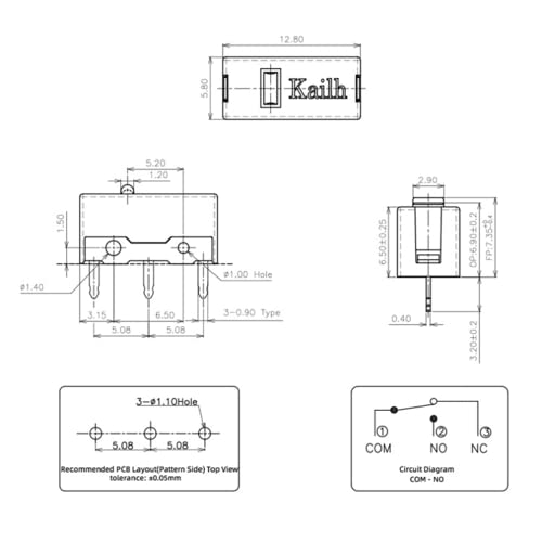 4 Stück Neu für Kailh GM 8.0 Maus Mikroschalter, 3 Pin Links/Rechts Taste für 80M Life Gaming Maus Bild 6