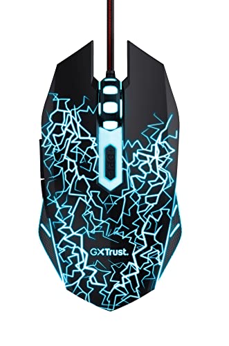 Trust Gaming GXT 105 Gaming Maus mit LED-Lichtdesign, 800-4000 DPI, 6 Tasten, Gaming Mouse für PC, Laptop, Spielkonsole - Schwarz Bild 6