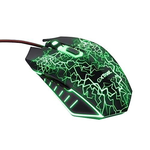 Trust Gaming GXT 105 Gaming Maus mit LED-Lichtdesign, 800-4000 DPI, 6 Tasten, Gaming Mouse für PC, Laptop, Spielkonsole - Schwarz Bild 7