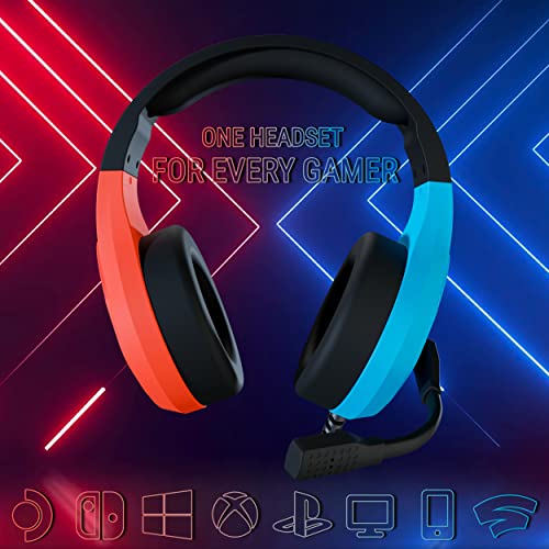 Orzly Gaming-Headset für PC und Spielekonsolen PS5, PS4, Xbox Series X | S, Xbox One, Nintendo Switch und Google Stadia Stereo-Sound mit Mikrofon mit Geräuschunterdrückung – RXH-30 Tanami Edition Bild 3