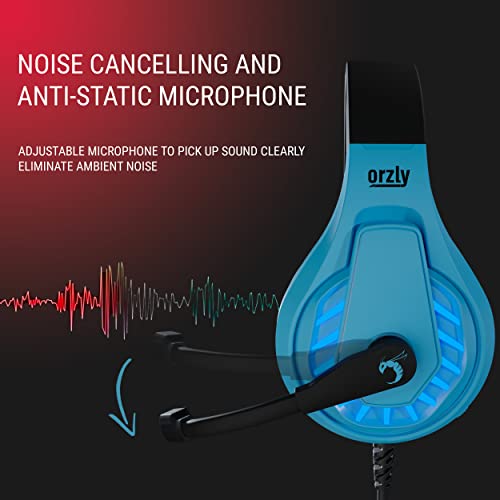 Orzly Gaming-Headset für PC und Spielekonsolen PS5, PS4, Xbox Series X | S, Xbox One, Nintendo Switch und Google Stadia Stereo-Sound mit Mikrofon mit Geräuschunterdrückung – RXH-30 Tanami Edition Bild 4
