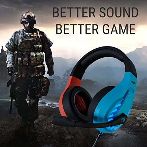 Orzly Gaming-Headset für PC und Spielekonsolen PS5, PS4, Xbox Series X | S, Xbox One, Nintendo Switch und Google Stadia Stereo-Sound mit Mikrofon mit Geräuschunterdrückung – RXH-30 Tanami Edition Bild 5